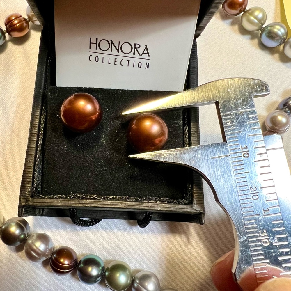 Multicolor Cultured Pearl Jewelry Set by Honora Collection. Read the description - Picture 15 of 16